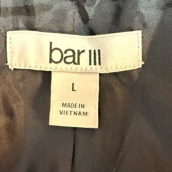 Bar IlI Women's Metallic Plaid black One-Button Blazer/size L - Picture 7 of 15